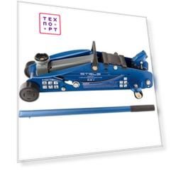 Домкрат подкатной гидравлический Stels 2.5т 140-385мм Safety Pin (51132)