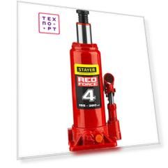 Домкрат гидравлический бутылочный Stayer 4т, в кейсе Red Force (43160-4-K-z01)