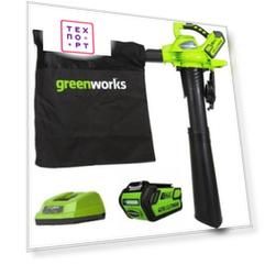 Воздуходувка аккумуляторная садовая GreenWorks 40V G-Max GD40BV (24227UB)