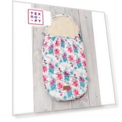 Конверт меховой AmaroBaby little traveler 105х45 цветы (amaro-60lt-cv)