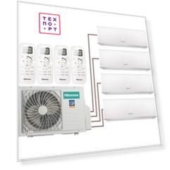 Мульти сплит-система Hisense 4 х AMS-09UR4SVETG67 / AMW4-28U4SAC