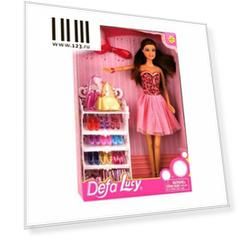 Игровой набор Defa Кукла с обувницей и аксессуарами 29 см