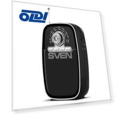 Радиоприемник SVEN SRP-445, черный (3 Вт, FM/AM, USB, microSD, встроенный аккумулятор)