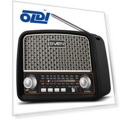 Радиоприемник SVEN SRP-555, черный-серебро (3 Вт, FM/AM/SW, USB, SD/microSD, встроенный аккумулятор)
