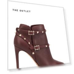 Кожаные ботильоны Rockstud