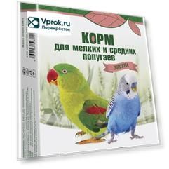 Корм для птиц Triol Экстра для мелких и средних попугаев 500г