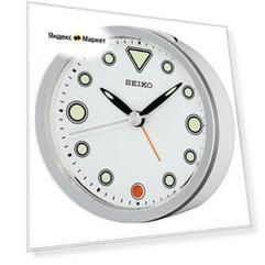 Часы  настольные SEIKO QHE096H серебристый 0.12 кг 8.5 см 8.4 см светлый 5 см