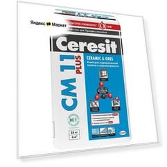 Клей для плитки Ceresit СМ 11 Plus серый 1 шт. 1 шт. 21 л 25 кг