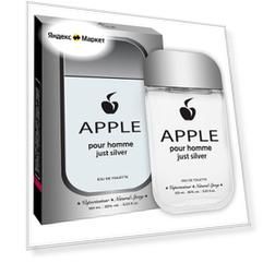 Apple Parfums туалетная вода Apple pour Homme Just Silver, 100 мл, 300 г