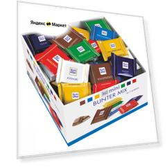 Шоколад Ritter Sport mini Пестрый наборшоколадный, йогуртовый, 16.7 г, 84 шт. в уп.