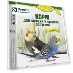 Корм для птиц Triol Standard с медом для мелких и средних попугаев 500г