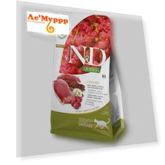Farmina N&D GF QUINOA URINARY DUCK сухой корм для кошек для профилактики мочекаменной болезни (утка и киноа) , 0,3 кг