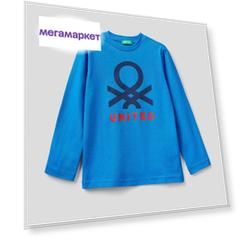Лонгслив для мальчиков Benetton цв. синий р.116