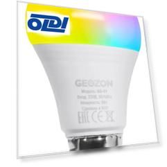 Умная LED лампа GEOZON RGB /E27/А60/10W/Wi-Fi/AC 220-250В, 50/60Гц/806lm/white GSH-SLR01