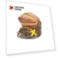 AquaFantasy Декор для аквариумов с распылителем Ракушка, 5x5,5x5 см