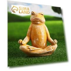 Садовая фигура  "Лягушка медитирует" коричневая, 23х22х12,5см