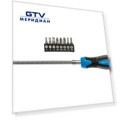 Набор отвертка с гибким стержнем 175мм + насадки , CVr