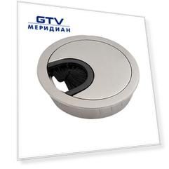 Заглушка кабель-канала металлическая D-60 мм алюминий
