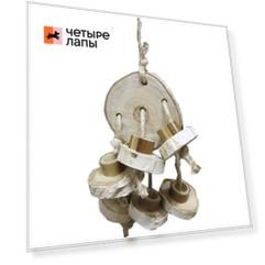 ParrotsLab Игрушка для птиц Подвеска на спиле с бамбуком 20-22см