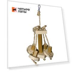ParrotsLab Игрушка для птиц подвесная Карусель с бамбуком 18-20см