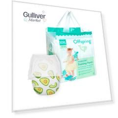 Offspring трусики-подгузники, XXL 15-23 кг. 24 шт. расцветка Авокадо