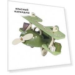 Игрушка деревянная "IDH Center" Самолет Биплан 6011 Classic