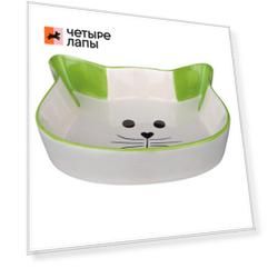 Trixie Миска керамическая Cat face, 0,25 л/12 см