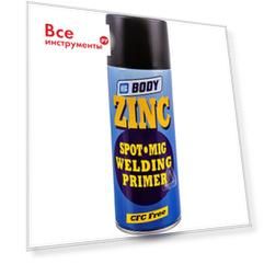 Аэрозольный грунт 425 ZINC SPOT MIG 1К черный 0,4л
