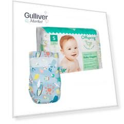 Offspring подгузники, S 3-6 кг. 48 шт. расцветка Сидней
