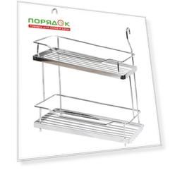 Полка на рейлинг 35х16х39 см, двухуровневая, U000050