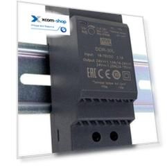 Преобразователь DC-DC модульный Mean Well DDR-30L-12 Монтаж: на DIN рейку; P вых: 30 Вт, вход 18-75В, выход 12В/2.5А