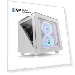 Thermaltake Divider 200 TG Snow Micro Chassis White CA-1V1-00S6WN-00