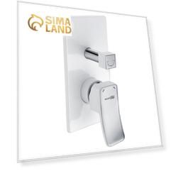Смеситель для душа WasserKraft Aller 10641WHITE, однорычажный, без лейки, без излива, белый   757787