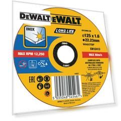 Круг отрезной DEWALT DT43906, высокий ресурс, 125 x 22.2 x 1.6 мм, тип 41