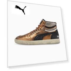 Кеды Ralph Sampson x Replay Mid Metallic Gold Trainers