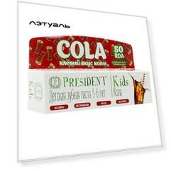 PRESIDENT Зубная паста детская PRESIDENT Kids 3-6 Кола (50 RDA)