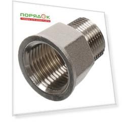 Переходник 1/2''х1/2'', ш-г, никель, удлиненный, РосТурПласт