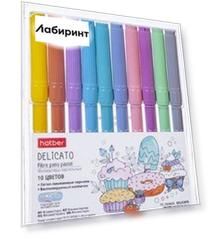 Фломастеры пастельные Delicato,10 цветов