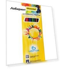 Фломастеры (6 цветов) Солнечная коллекция трехгранные (867225-06)