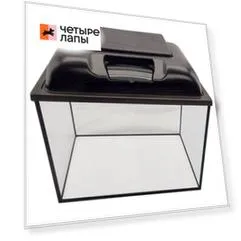 Голд Фиш Прямоугольный аквариум (25 л, 38х21х33,7 см) с крышкой, венге