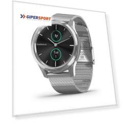 Смарт-часы Garmin VIVOMOVE LUXE серебристый с серебристым ремешком