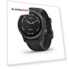 Часы Garmin FENIX 6S Sapphire серый DLC с черным ремешком