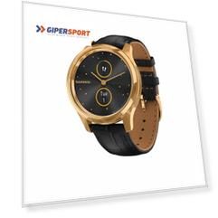 Смарт-часы Garmin VIVOMOVE LUXE золотистые черные с кожаным ремешком