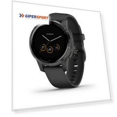 Смарт-часы с GPS Garmin VIVOACTIVE 4S черные с серым безелем