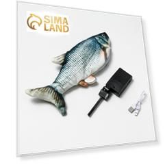 Игрушка для кошек "Подлещик" с двигающимся хвостом и с USB-зарядкой, 28 см