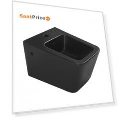Биде подвесное SantiLine SL-5054MB прямоугольное, черное, матовое