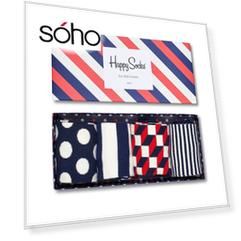 Носки Happy socks 4-Pack Classic Navy Socks Gift Set XBDO09