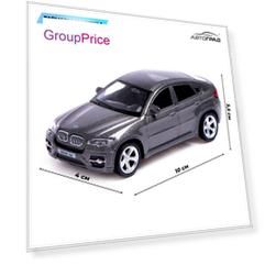 Машина металлическая bmw x6, 1:43, цвет серый