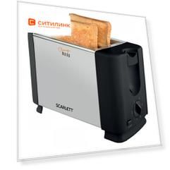 Тостер Scarlett SC-TM11026, черный/серебристый