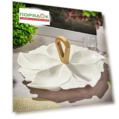 Менажница керамика, 29х29х3.5 см, 5 секций, Y4-5360